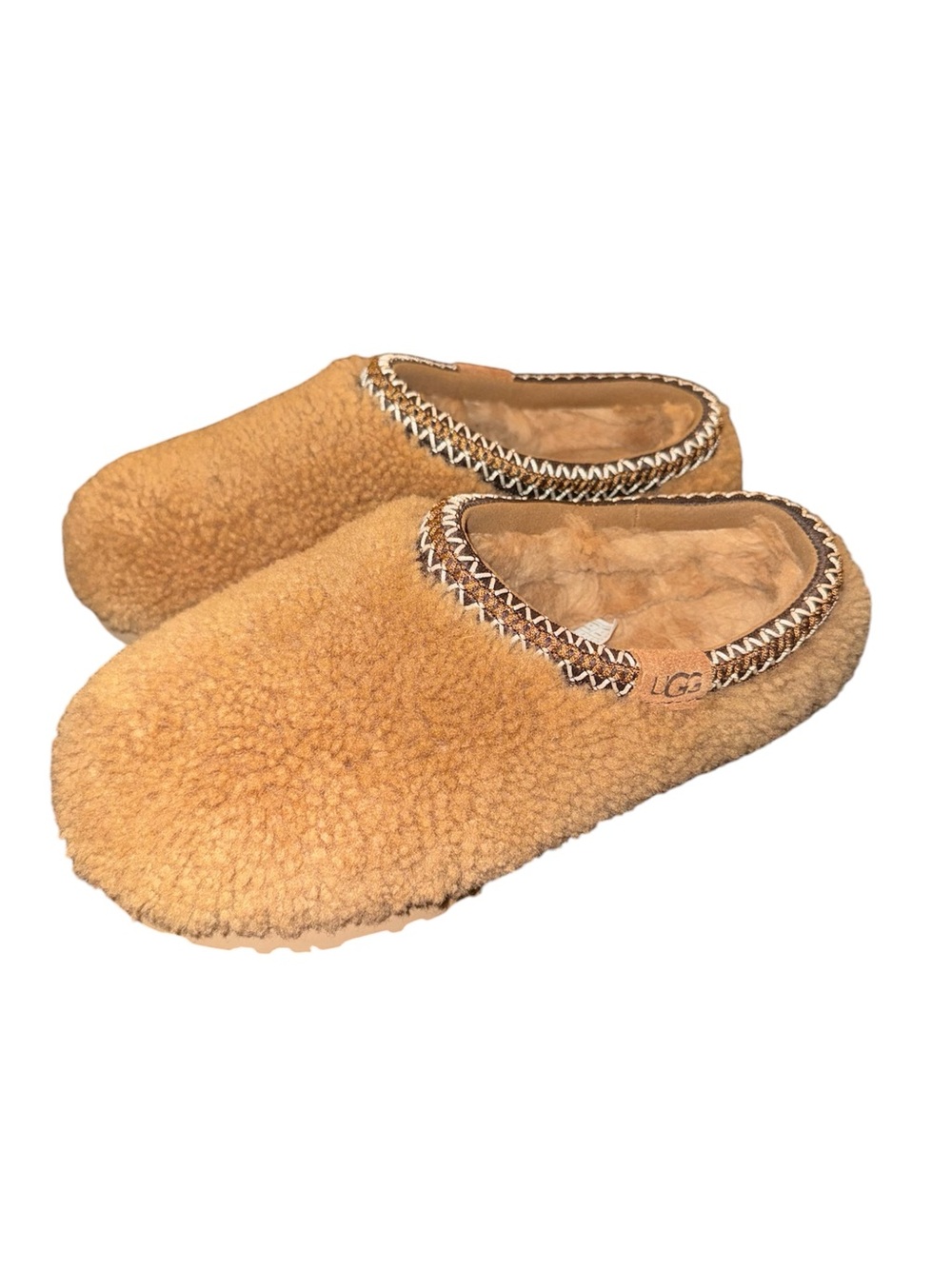 UGG Chestnut Tasman Maxi Curly Slippers